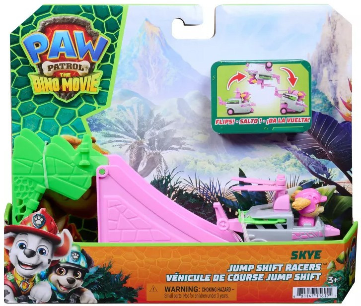 Paw Patrol The Dino Movie Jump Shift Racers Skye Vehicle Set、ToyWiz、kayou