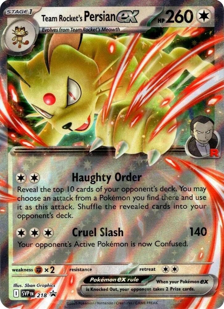 Pokemon Scarlet & Violet Team Rocket's Persian Promo Foil Promo SVP218 Promo、ToyWiz、kayou