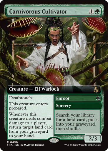 Carnivorous Cultivator // Enroot (Extended Art) | Reality Fracture、Magic: The Gathering、kayou