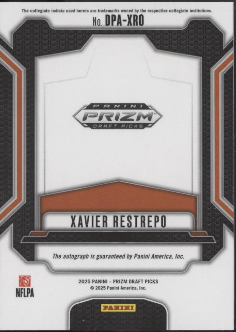 Xavier Restrepo 2025 Panini Prizm Draft Picks Autographs RC Auto #DPA-XRO、Collector Store LLC、kayou