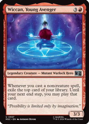 Wiccan, Young Avenger (MSC-557) - Commander: Marvel Super Heroes Foil、Wizards of the Coast、kayou