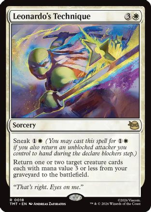 Leonardo's Technique (TMT-018) - Teenage Mutant Ninja Turtles Foil、Wizards of the Coast、kayou
