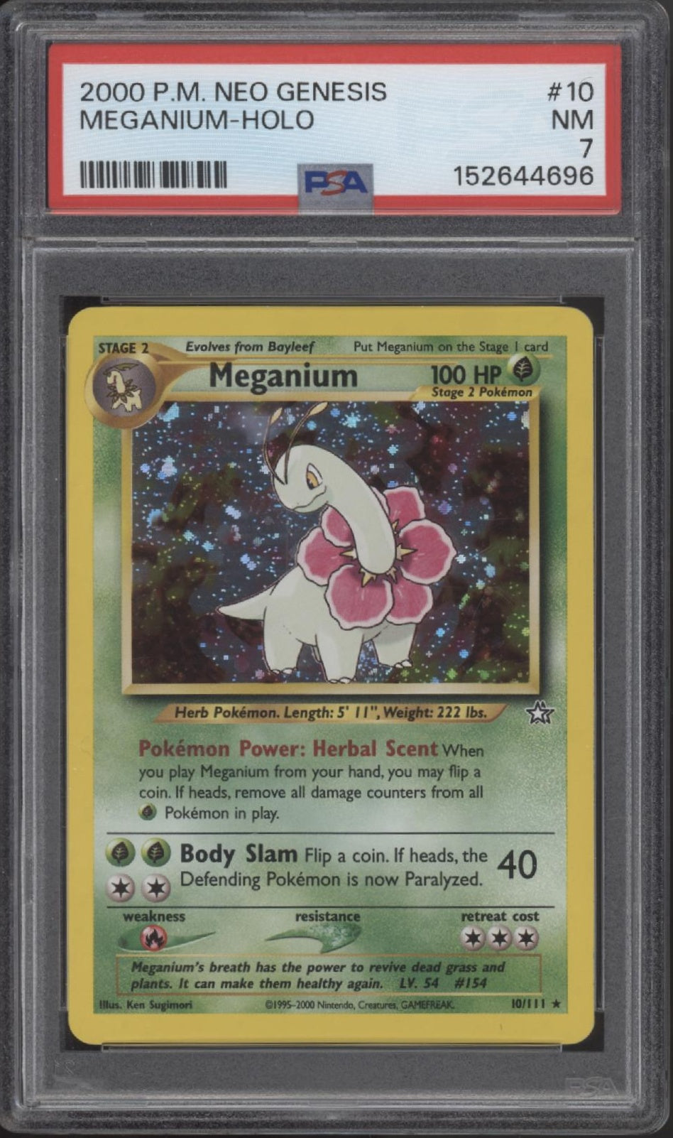 Meganium Pokemon Neo Genesis Holo #10 PSA 7、Collector Store LLC Gaming、kayou