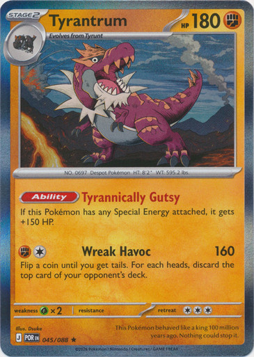 ME Perfect Order 045/088 Tyrantrum (Holo)、Pokemon、kayou