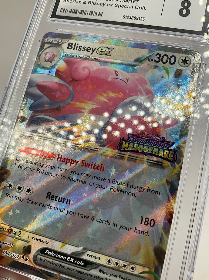 Blissey ex Pokemon Twilight Masquerade Snorlax & Blissey ex Collection CGC 8、Collector Store LLC Gaming、kayou