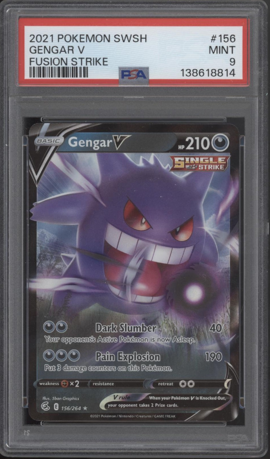 Gengar V Pokemon Fusion Strike #156 PSA 9、Collector Store LLC Gaming、kayou