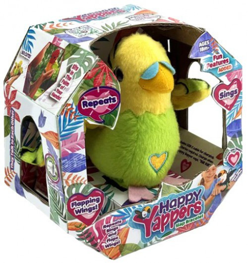 Happy Yappers Series 2 Parakeet Figure Green / Yellow, with Slap Bracelet、ToyWiz、kayou