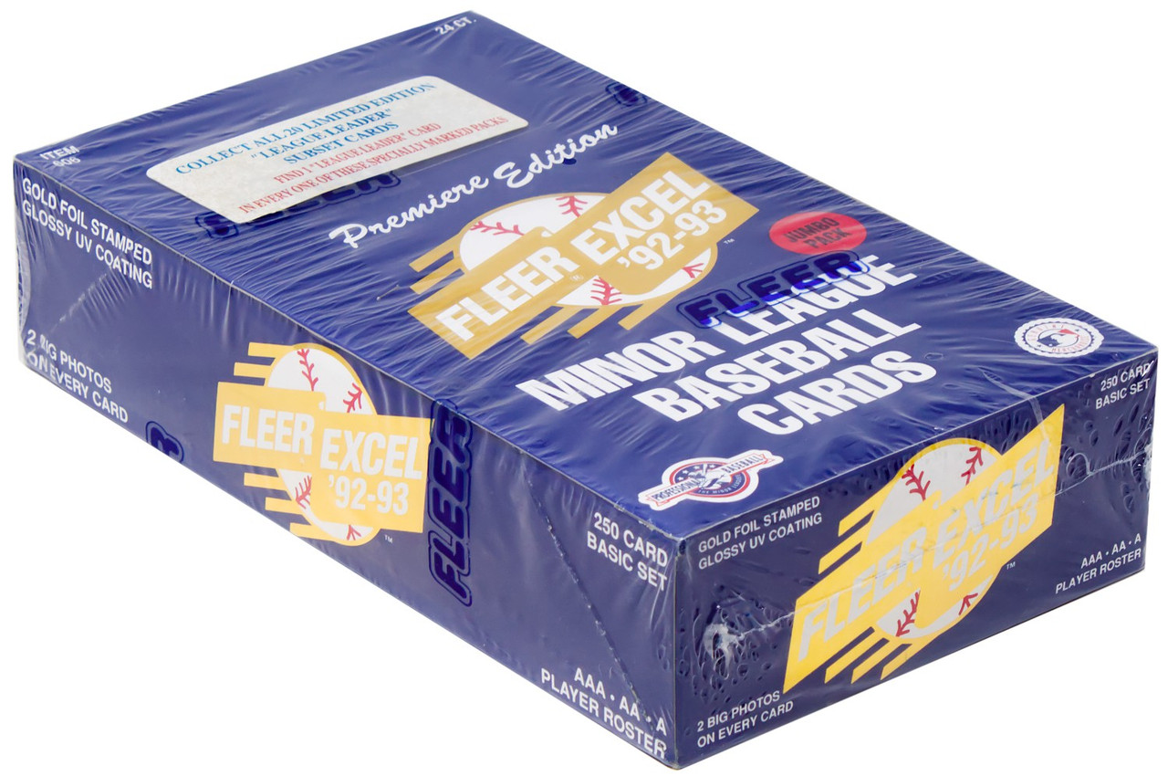 MLB '92-93 Excel Minor League Baseball Trading Card JUMBO WAX Box 24 Packs、ToyWiz、kayou