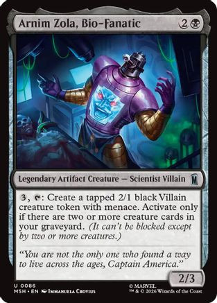 Arnim Zola, Bio-Fanatic (MSH-086) - Marvel Super Heroes Foil、Wizards of the Coast、kayou