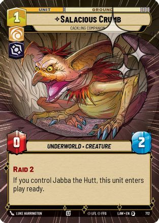 Salacious Crumb - Cackling Companion (Hyperspace Foil) (712) - A Lawless Time Foil、Fantasy Flight Games、kayou