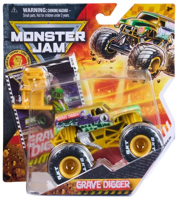 Monster Jam Trophy Card Series 01 Grave Digger Diecast Car、ToyWiz、kayou