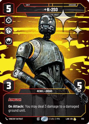 K-2S0 - Locking the Vault (Prestige Foil) (841) - A Lawless Time Foil、Fantasy Flight Games、kayou