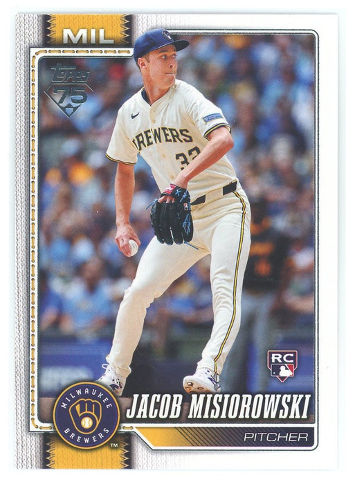 MLB Milwaukee Brewers 2026 Topps Series 1 Baseball Jacob Misiorowski #10 Rookie、ToyWiz、kayou