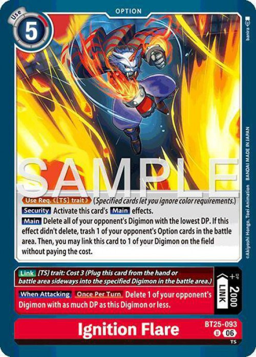 Digimon Trading Card Game Dual Revolution Uncommon Ignition Flare BT25-093、ToyWiz、kayou