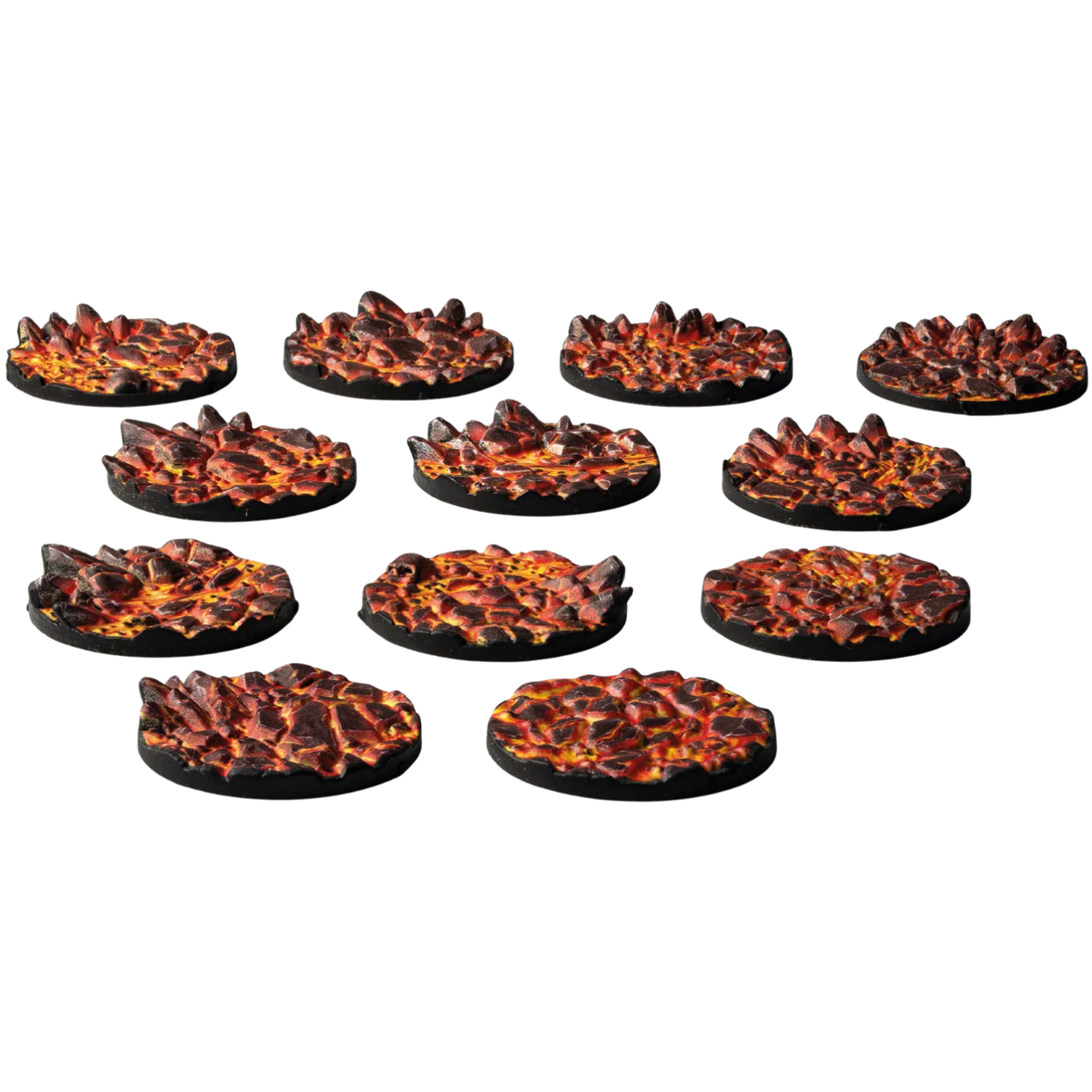 GamersGrass: Battle Ready Toppers - Molten Lava - Round 25mm (12ct)、GamersGrass、kayou
