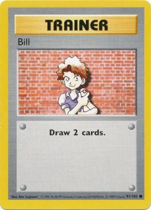 Pokemon Base Set Common Bill #91 Shadowless Lightly Played、ToyWiz、kayou