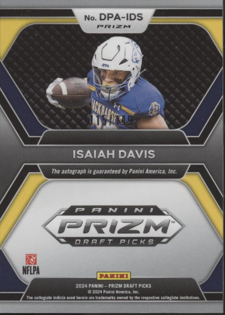 Isaiah Davis 2024 Panini Prizm Draft Picks Blue Prizm RC Auto 115/149 #DPA-IDS、Collector Store LLC、kayou