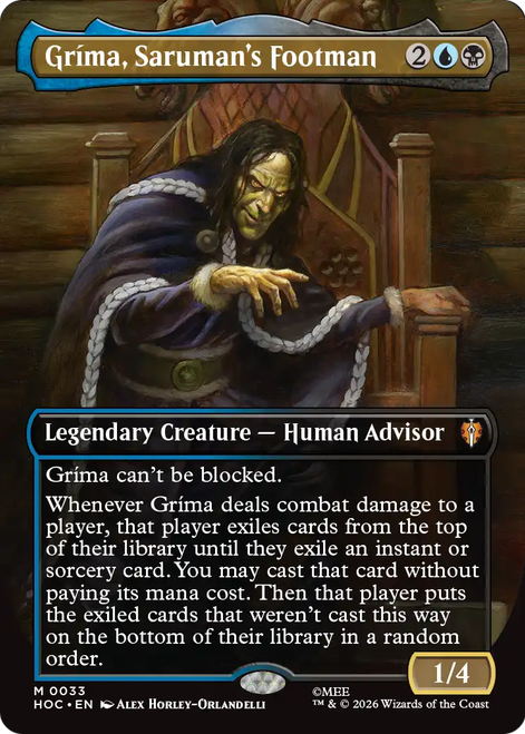 Gríma, Saruman's Footman (Borderless Art) | The Hobbit Commander、Magic: The Gathering、kayou