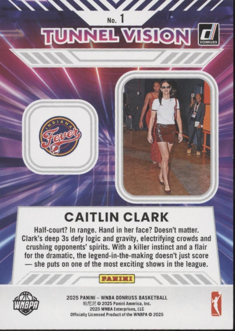 Caitlin Clark 2025 Panini Donruss Tunnel Vision Press Proof #1、Collector Store LLC、kayou