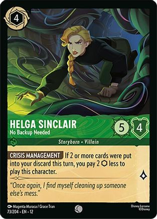 Helga Sinclair - No Backup Needed (73/204) - Wilds Unknown Cold Foil、Ravensburger、kayou