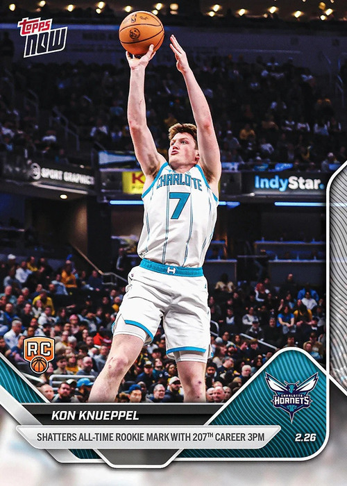 NBA Charlotte Hornets 2025-26 NOW Basketball Kon Knueppel #184 Rookie、ToyWiz、kayou