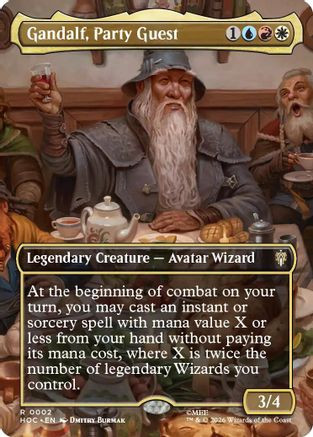 Gandalf, Party Guest (Borderless) (HOC-002) - The Hobbit: Eternal-Legal、Wizards of the Coast、kayou