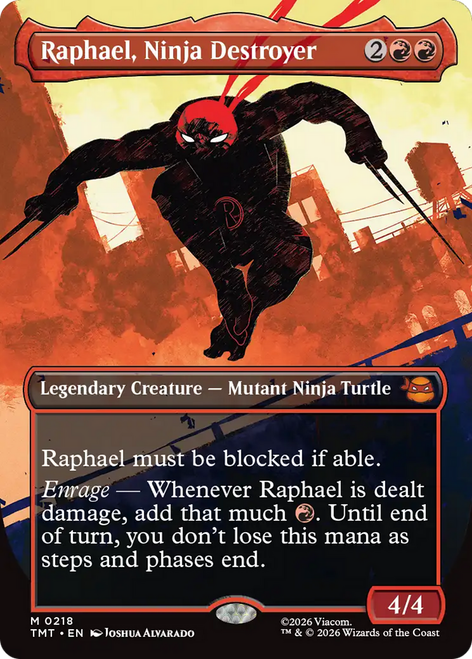 Raphael, Ninja Destroyer (Borderless Silhouette Foil) | Teenage Mutant Ninja Turtles、Magic: The Gathering、kayou