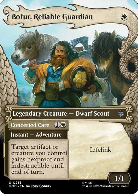 Bofur, Reliable Guardian // Concerted Care (Dragon Hoard Frame) | The Hobbit、Magic: The Gathering、kayou