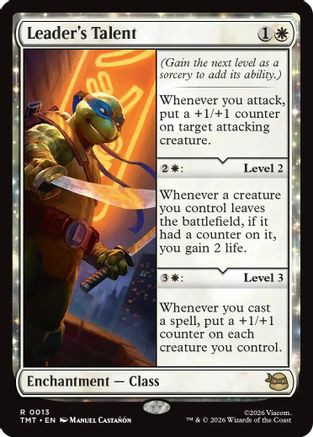 Leader's Talent (TMT-013) - Teenage Mutant Ninja Turtles Foil、Wizards of the Coast、kayou
