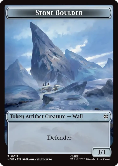 The Hobbit - Stone Boulder Token | The Hobbit、Magic: The Gathering、kayou