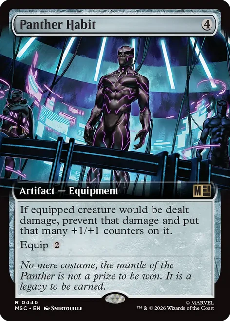 Panther Habit (Extended Art) | Marvel Super Heroes Commander、Magic: The Gathering、kayou