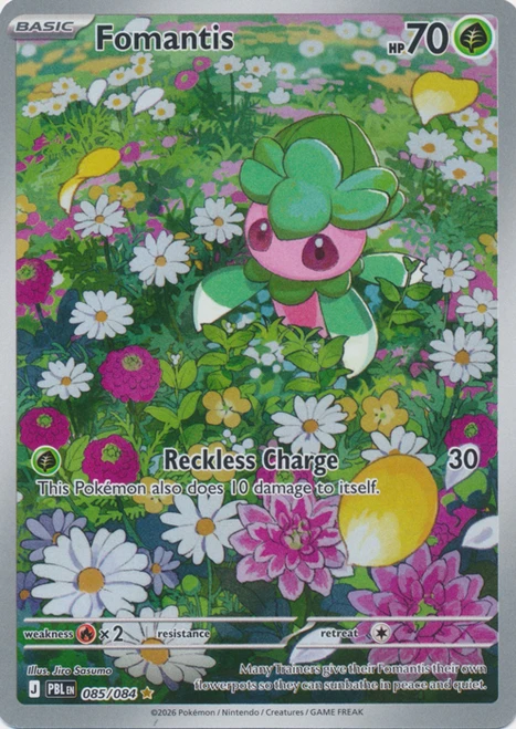 ME Pitch Black 085/084 Fomantis (Illustration Rare)、Pokemon、kayou