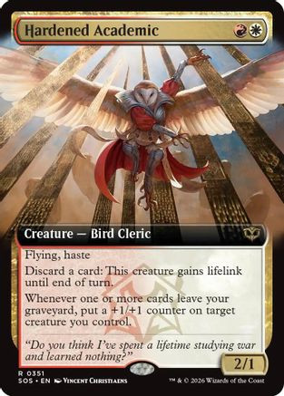 Hardened Academic (Extended Art) (SOS-351) - Secrets of Strixhaven Foil、Wizards of the Coast、kayou