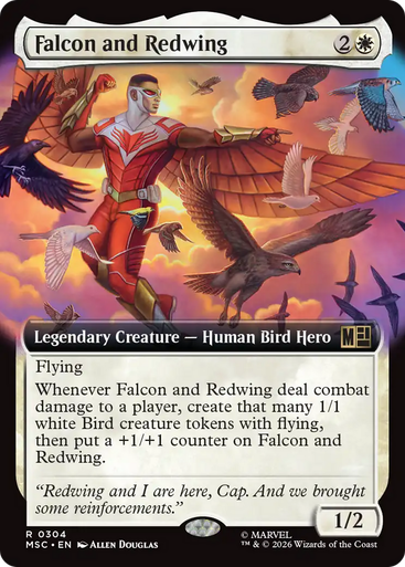 Falcon and Redwing (Extended Art) | Marvel Super Heroes Commander、Magic: The Gathering、kayou