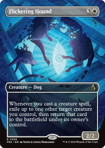 Flickering Hound (Borderless Braintwister) | Reality Fracture、Magic: The Gathering、kayou