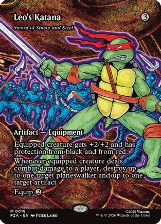 Leo's Katana - Sword of Sinew and Steel (Borderless) (PZA-018) - Teenage Mutant Ninja Turtles Eternal-Legal、Wizards of the Coast、kayou