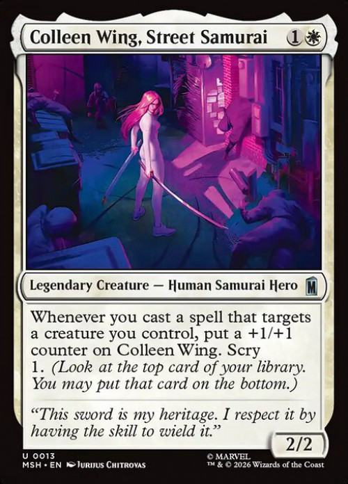 MtG Marvel Super Heroes Uncommon Colleen Wing, Street Samurai #13、ToyWiz、kayou
