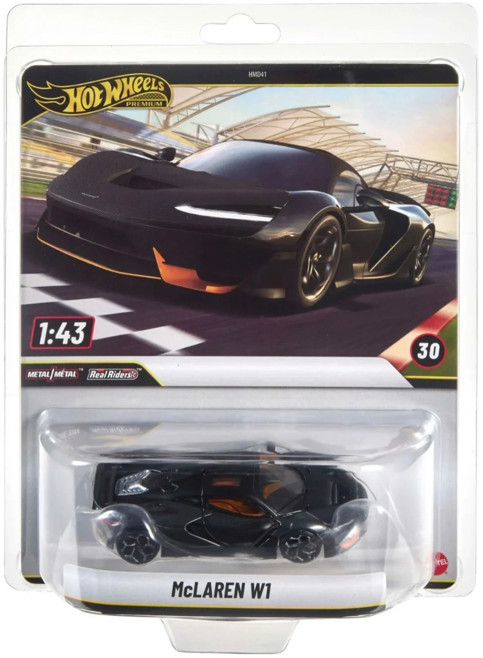 Hot Wheels Premium Real Riders McLaren W1 Die Cast Car、ToyWiz、kayou