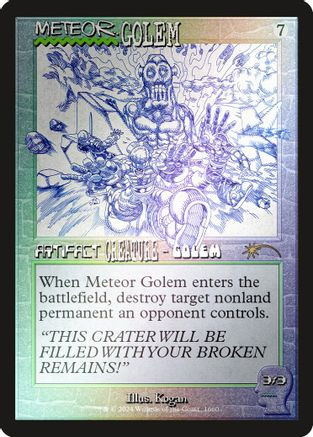 Meteor Golem (1660) (Rainbow Foil) (SLD-1660) - Secret Lair Drop Series Foil、Wizards of the Coast、kayou