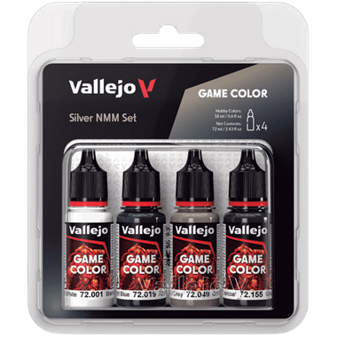 Acrylicos Vallejo: Game Color - Silver NMM Set (4ct) (PREORDER)、Acrylicos Vallejo, S.L.、kayou