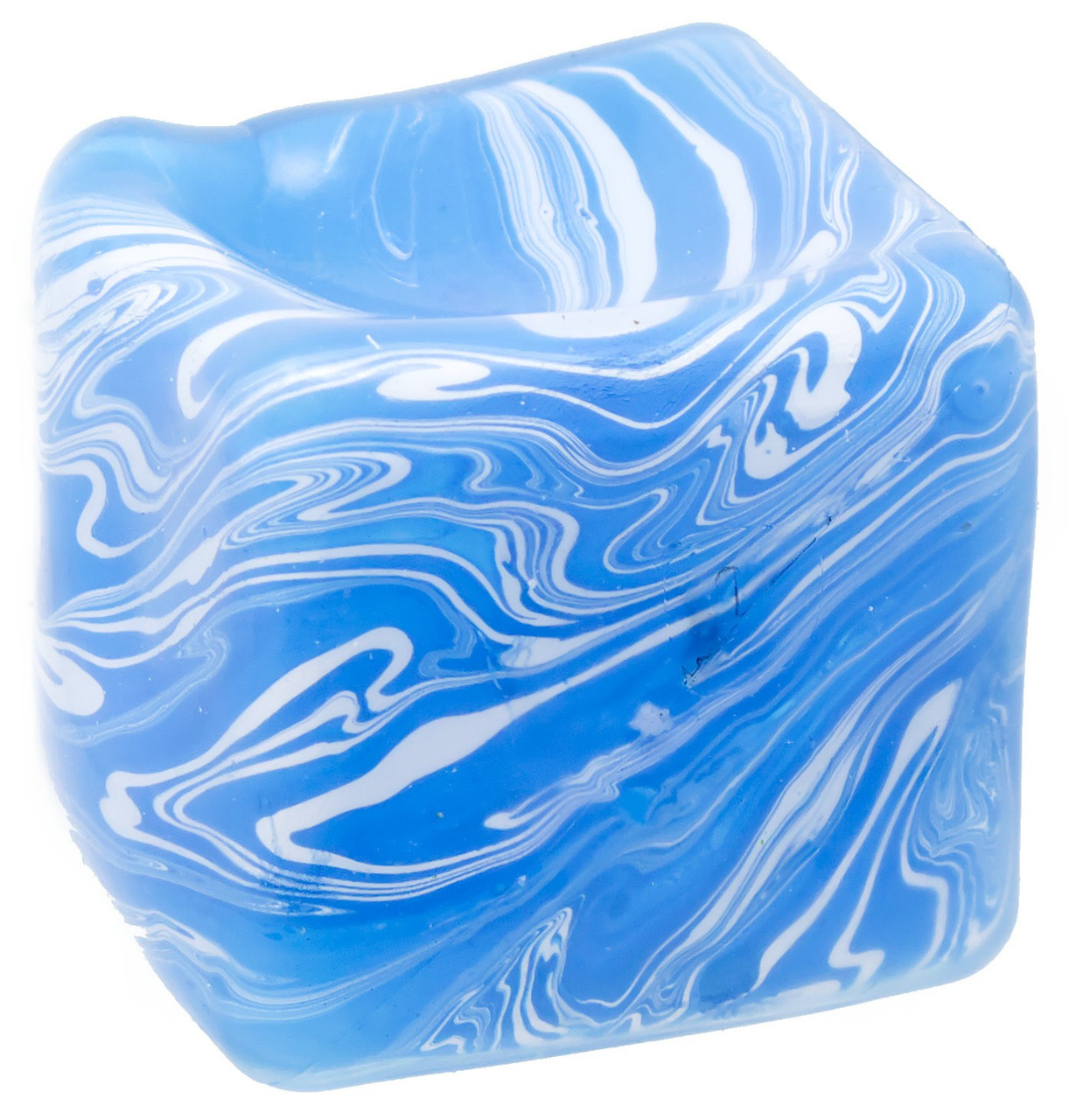 Chilly Cube Marble Swirl BLUE 2.5-Inch Stress Squishy Fidget Toy、ToyWiz、kayou