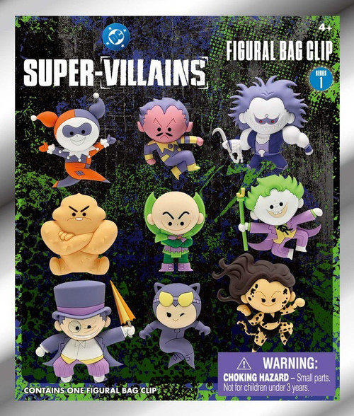 3D Figural Foam Bag Clip DC Villains Series 1 Mystery Pack 1 RANDOM Figure、ToyWiz、kayou