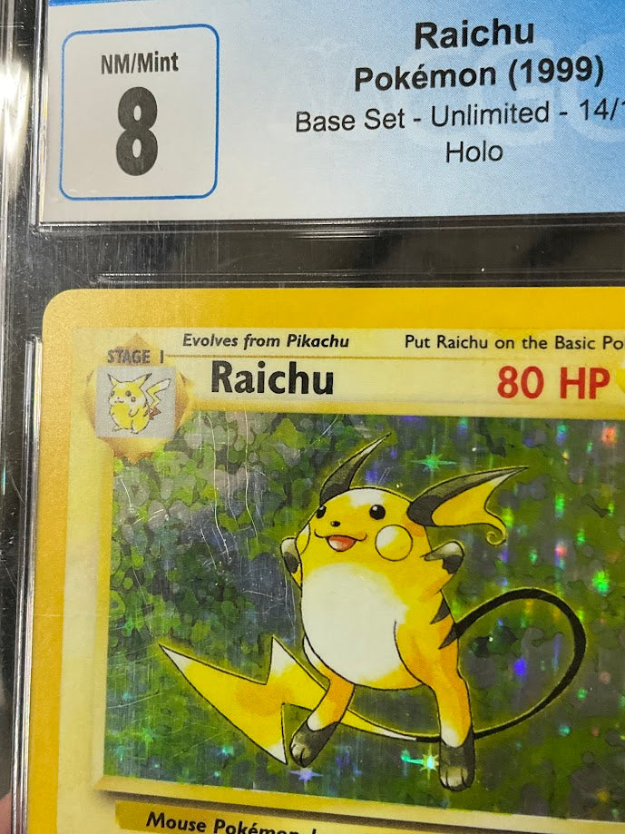 Raichu Pokemon Base Set Holo #14 CGC 8、Collector Store LLC Gaming、kayou