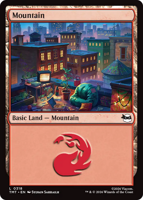 Mountain (#318) (Foil) | Teenage Mutant Ninja Turtles、Magic: The Gathering、kayou