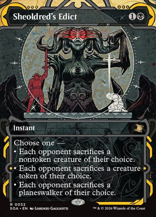 MtG Secrets of Strixhaven Mystical Archive Rare Sheoldred's Edict #32、ToyWiz、kayou