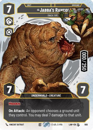 Jabba's Rancor - Snack Time! (Serialized) (900) - A Lawless Time Foil、Fantasy Flight Games、kayou