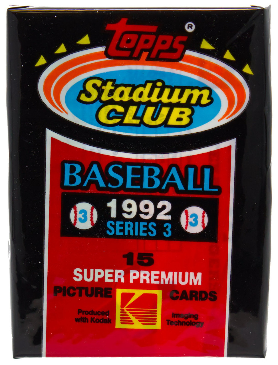 MLB Topps 1992 Stadium Club Baseball Series 3 Trading Card HOBBY Pack 15 Cards、ToyWiz、kayou