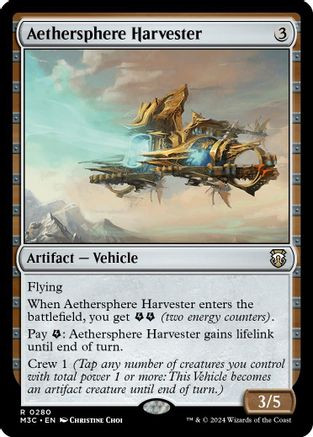 Aethersphere Harvester (Ripple Foil) (M3C-280) - Modern Horizons 3 Commander Foil、Wizards of the Coast、kayou