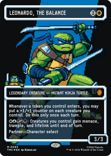 Leonardo, the Balance (Borderless Pixel Surge Foil) | Teenage Mutant Ninja Turtles Eternal、Magic: The Gathering、kayou