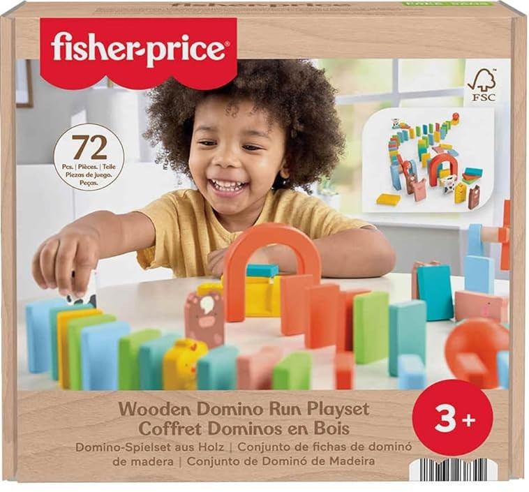 Fisher Price Wooden Domino Run Playset、ToyWiz、kayou